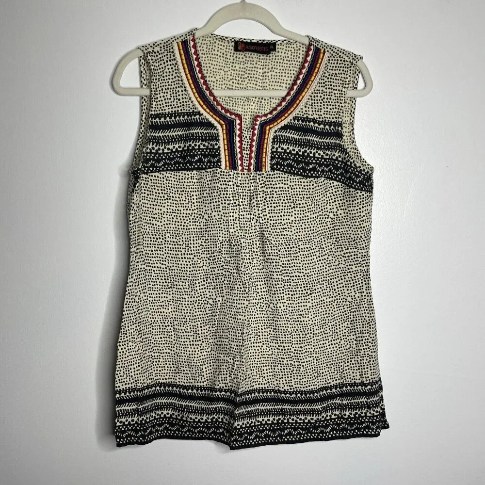 Multicolor Embroidered Women's Tank Top